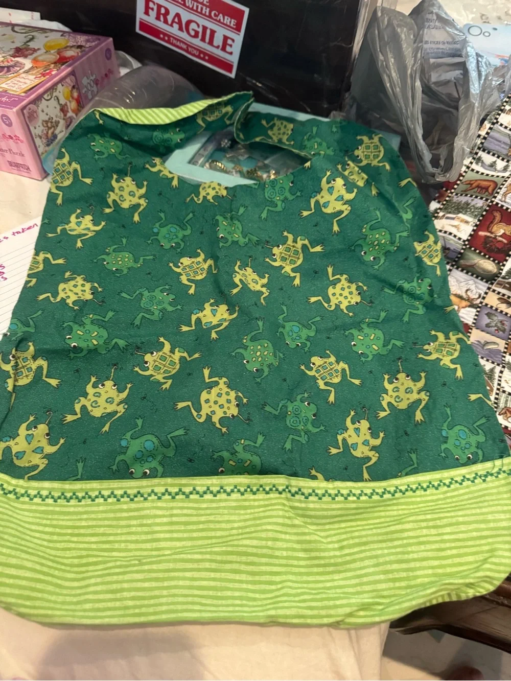 Butterfly Print Cotton adult bibs new or large child bib